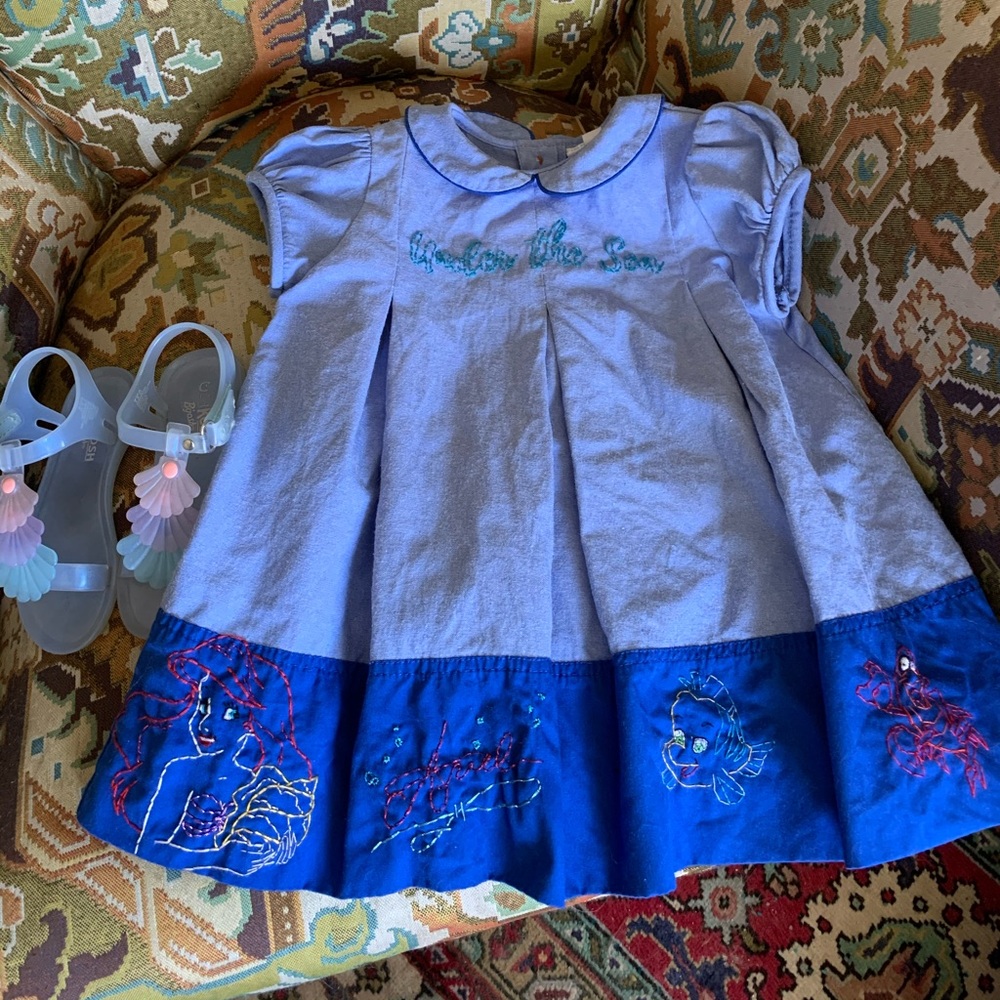 Proper Peony dress, 24 months, hand embroidered